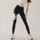 High Quality Yoga pants Metal buckle hollow waisted  hip lifting Women's workout vests Order Small MOQ