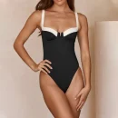 High Quality W - stripe one-piece swimsuits Color match  New design BeachWear Swimwear Order Small MOQ