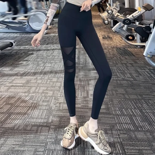 High Quality Yoga pants Mesh splicing high waisted  hip lifting Women's workout vests Order Small MOQ - Image 3