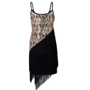 High Quality Women's holiday party dress sequin detail tassel Spaghetti strap dress Order Small MOQ