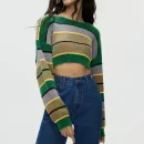 High Quality Casual Women's Sweaters  long sleeve Fashion Stripe matching women's top Order Small MOQ