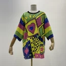 High Quality Women's holiday party sequin detail Creative pattern oversize women's shirt Order Small MOQ