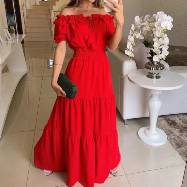 High Quality Y2K popular women's clothing Solid color dress large halter women's dress Order Small MOQ