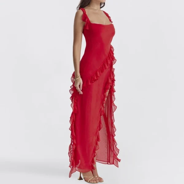High Quality Women's holiday dress Solid color dress with large halter skirtwomen's dress Order Small MOQ - Image 3