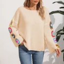 High Quality off shoulder Crocheted sweater Women's Sweaters long  sleeve women's top Order Small MOQ