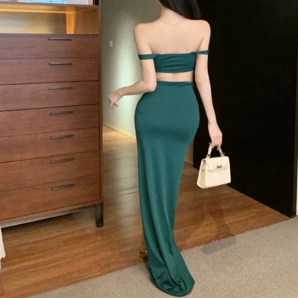 High Quality Women's vacation two piece set body con Pleated two piece set Women's suit Order Small MOQ - Image 2