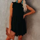 High Quality Women Clothing organic cotton mini dresses Beading Ruched women's dress Order Small MOQ