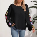 High Quality off shoulder Crocheted sweater Women's Sweaters long  sleeve women's top Order Small MOQ