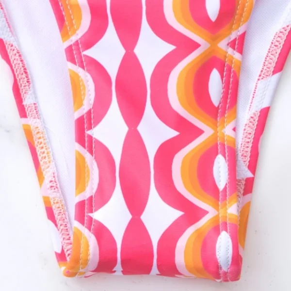 High Quality W - sport suit a bathing suit Geometric long sleeve One Piece Swimwear Order Small MOQ - Image 5