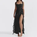 High Quality Women's holiday dress Solid color dress with large halter skirtwomen's dress Order Small MOQ