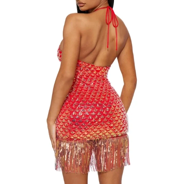 High Quality Women's holiday party dress sequin detail tassel bodyconwomen's dress Order Small MOQ - Image 2