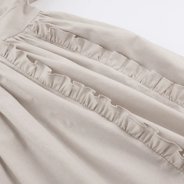 High Quality Women Clothing organic cotton Puffed sleeves and backless  women's T-shirt Order Small MOQ - Image 6