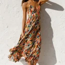 High Quality Holiday dress resort wear Beach dress flounce maxi dress women's dress Order Small MOQ