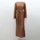 High Quality Casual Dresses-Shirt Dress maxi Round neck flared sleeves women's dress Order Small MOQ
