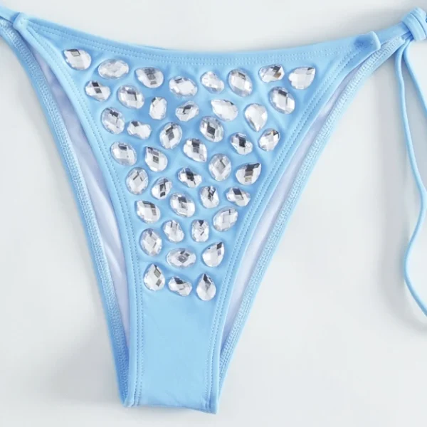 High Quality Bikinis and Beachwear drawstring Bikini Rhinestone BeachWearwomen's Swimwear Order Small MOQ - Image 4
