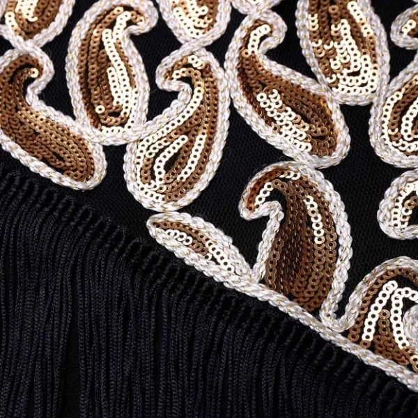 High Quality Women's holiday party dress sequin detail tassel Spaghetti strap dress Order Small MOQ - Image 5