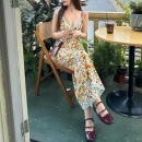 High Quality Holiday dress resort wear Subtropical print maxi dress women's dress Order Small MOQ