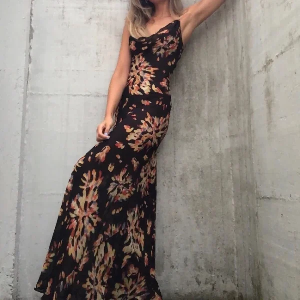 High Quality Digital printing Casual Dresses drawstring cut out sexy women's dress Order Small MOQ