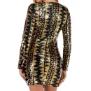 High Quality Women's holiday party dress sequin detail Geometric Deep V Neckwomen's dress Order Small MOQ