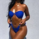 High Quality Bikinis and Beachwear Strapless Bikini Rhinestone BeachWearwomen's Swimwear Order Small MOQ