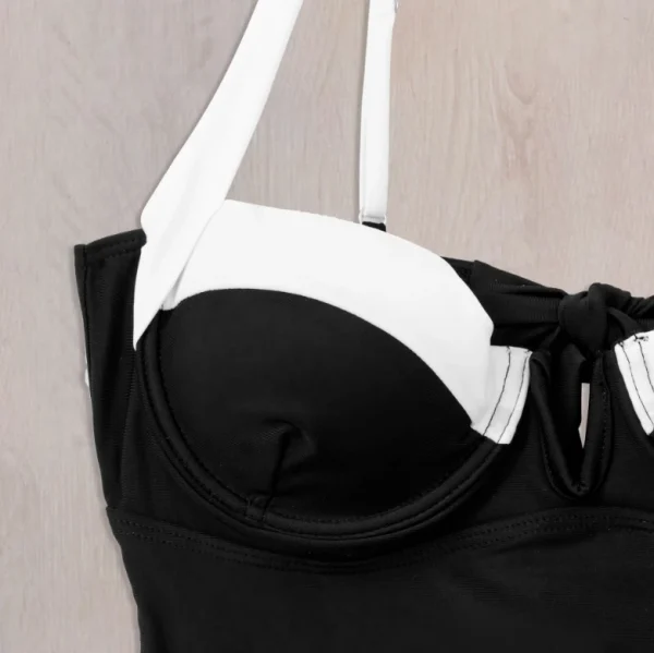 High Quality W - stripe one-piece swimsuits Color match  New design BeachWear Swimwear Order Small MOQ - Image 4