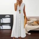 High Quality  Women Clothing organic cotton Casual Dresses-Shirt Dress women's dress Order Small MOQ