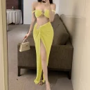 High Quality Women's vacation two piece set body con Pleated two piece set Women's suit Order Small MOQ