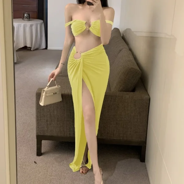 High Quality Women's vacation two piece set body con Pleated two piece set Women's suit Order Small MOQ - Image 6