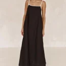 High Quality Women Clothing organic cotton Square collar oversize maxi women's dress Order Small MOQ
