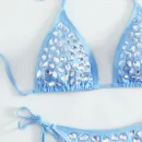 High Quality Bikinis and Beachwear drawstring Bikini Rhinestone BeachWearwomen's Swimwear Order Small MOQ