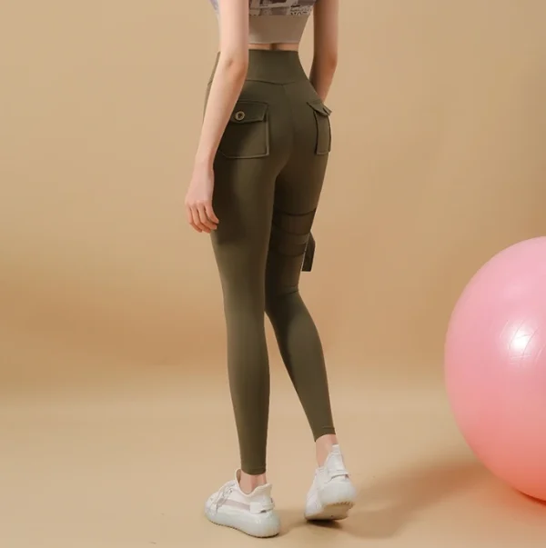 High Quality Yoga pants Pocket mesh high waisted  hip lifting Women's workout vests Order Small MOQ - Image 3