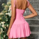High Quality  Y2K popular women's clothing drawstring mesh body con  women's dress Order Small MOQ