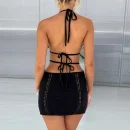High Quality Y2K popular women's clothing lace drawstring mini dress women's dress Order Small MOQ