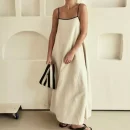 High Quality Women Clothing organic cotton Square collar oversize maxi women's dress Order Small MOQ