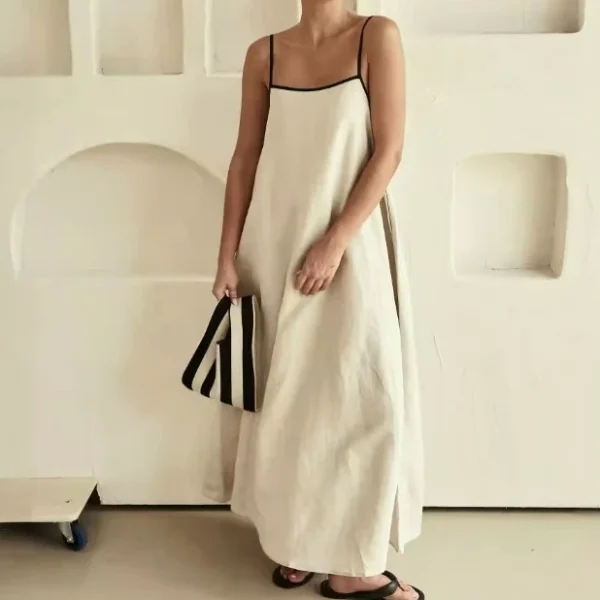 High Quality Women Clothing organic cotton Square collar oversize maxi women's dress Order Small MOQ