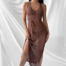 High Quality resort wear Women Clothing organic cotton maxi ruffled dress women's dress Order Small MOQ