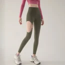 High Quality Yoga pants Metal buckle hollow waisted  hip lifting Women's workout vests Order Small MOQ