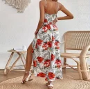 High Quality Holiday dress resort wear Subtropical print maxi dress women's dress Order Small MOQ