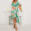 High Quality Women's holiday dress resort wear Subtropical print kneelength women's dress Order Small MOQ