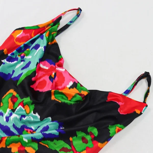 High Quality Digital printing Casual Dresses drawstring cut out sexy women's dress Order Small MOQ - Image 5