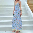 High Quality Holiday dress resort wear Subtropical print maxi dress women's dress Order Small MOQ