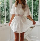 High Quality Y2K popular women's clothing lace cut out mini dress women's dress Order Small MOQ