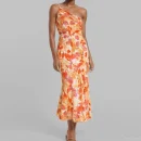 High Quality Digital printing Casual Dresses Subtropical print One-Shoulder women's dress Order Small MOQ
