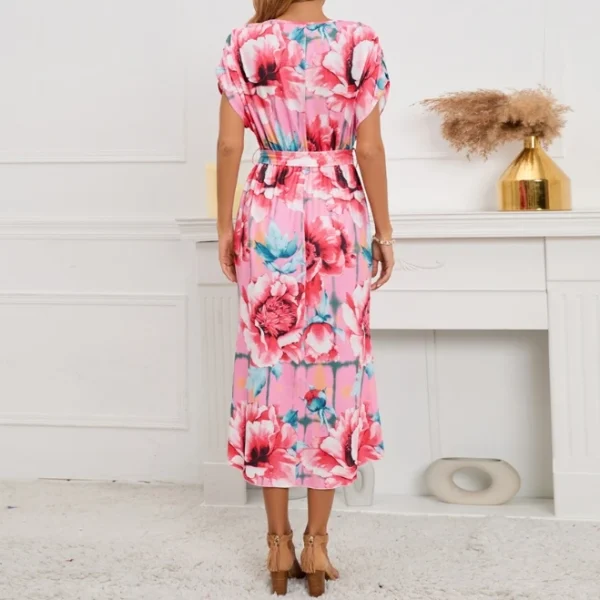 High Quality Women's holiday dress resort wear Subtropical print kneelength women's dress Order Small MOQ - Image 6