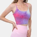 High Quality Yoga top tie drawstring dye sportswear Sports Bra Women's workout vests Order Small MOQ