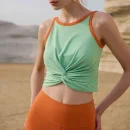 High Quality Yoga top crop top Fold knotting sportswear Sports Bra Women's workout vests Order Small MOQ