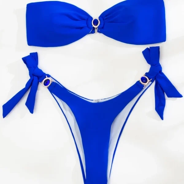 High Quality Bikinis and Beachwear Strapless Bikini Rhinestone BeachWearwomen's Swimwear Order Small MOQ - Image 4