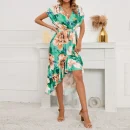 High Quality Women's holiday dress resort wear Subtropical print kneelength women's dress Order Small MOQ