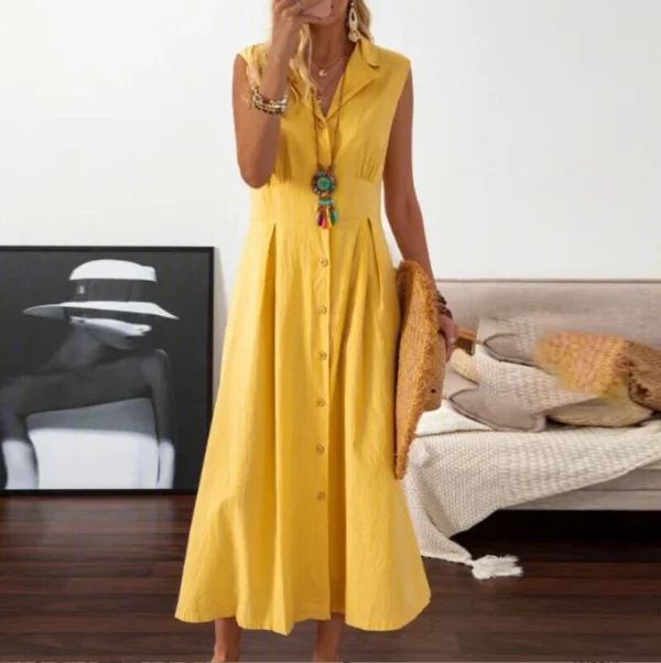 High Quality  Women Clothing organic cotton Casual Dresses-Shirt Dress women's dress Order Small MOQ - Image 2