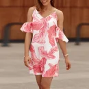 High Quality Digital printing Casual Dresses Subtropical print long sleeve women's dress Order Small MOQ